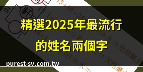 精選2025年最流行的姓名兩個字 | 姓名兩個字：時尚與傳統交融 | 獨特又好記的兩個字姓名推薦 | 兩個字姓名，展現個人魅力